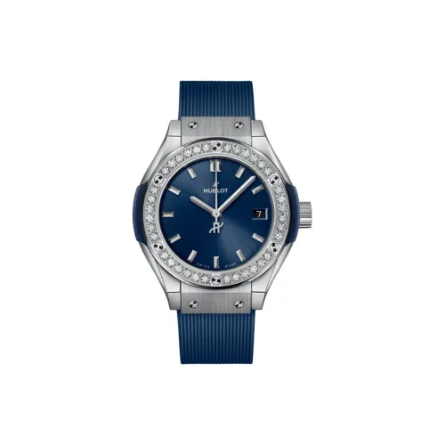 HUBLOT Classic Fusion Collection Кварцевый механизм Женские часы 29 мм Синий циферблат Титан Корпус Часы Резиновый ремешок