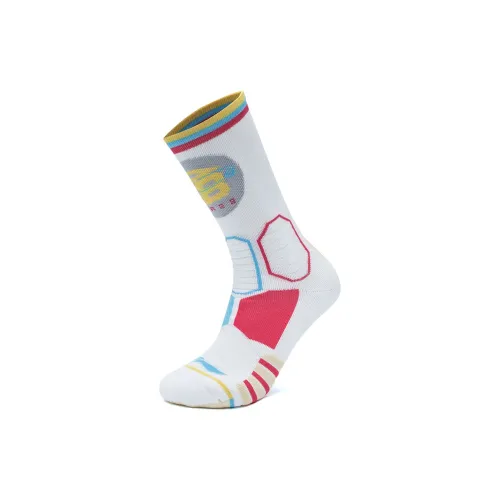 LINING Sports Basketball Collection 1 упаковка Белый/Хаки/Синий/Фиолетовый Мужские баскетбольные носки