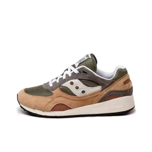 Saucony Shadow 6000 Slip-Resistant Abrasion-Resistant Low-Top Беговые кроссовки Унисекс Коричневый