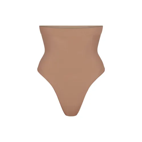 SKIMS Бесшовный Sculpt HIGH WAISTED Стринг Нижнее белье Женские Sienna Охра