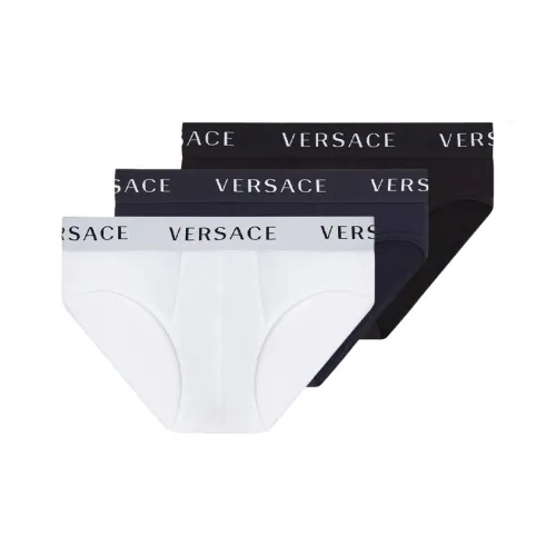 VERSACE 1 комплект 3 пачки Черный/Белый/Темно-синий Мужские трусы-бикини