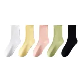 5 пачек (Белый + Светло-желтый + Нежно-розовый + Зеленый + Черный)