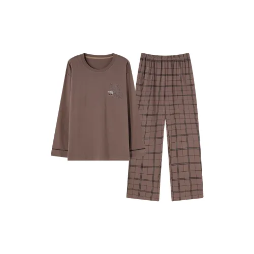 CAIHENGTONG Пижамный комплект Мужской Кофейный