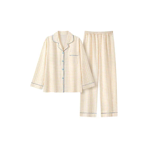 Qiao Ni Tong Пижамный комплект женский желтый