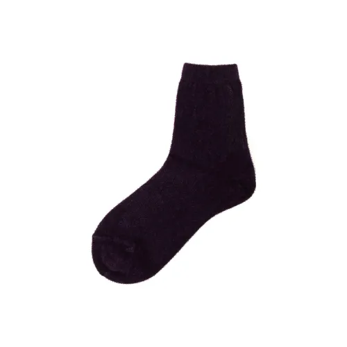 Yohji Yamamoto 1 Pack Purple Women's Mid Shin Sock