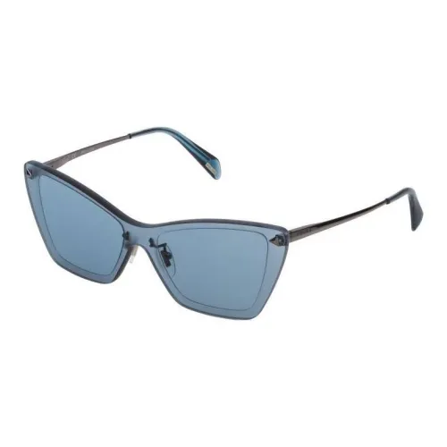 Police Металл Нерегулярная форма Солнцезащитные очки Женские Синий