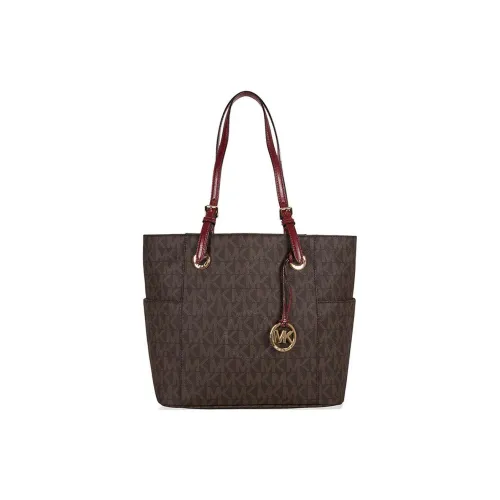 MICHAEL KORS Jet Set Кожа Тоут Сумка Сумка для покупок Сумка среднего размера Женская Коричневая