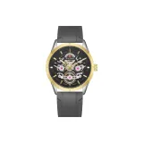 Двухтонный золотой ободок с серым ремешком