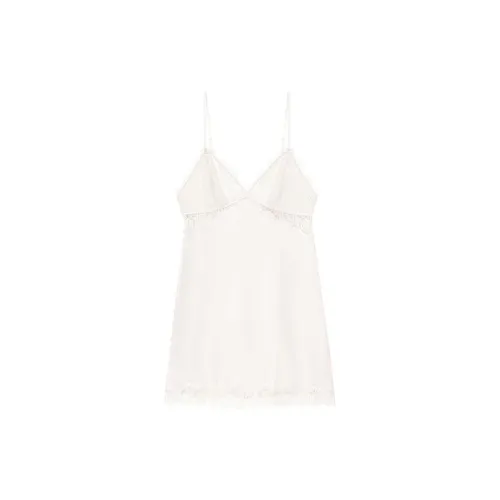 Victoria's Secret Розовый Сексуальный WHO Сексуальный V-образный вырез Ночная сорочка с Цветочным Кружево Sg we Ночная сорочка Женская Кокосовый Белый