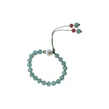 Летний браслет из плетеного шнура с персиковым цветком