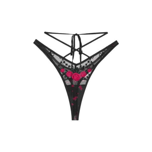 Victoria's Secret ROJA Стринг Panty Нижнее белье Женские 1 упаковка Черный