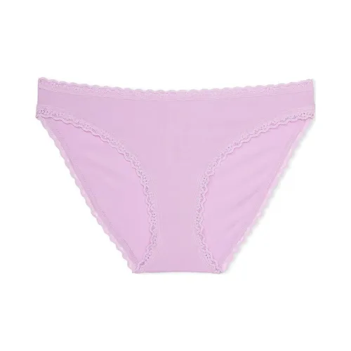 Victoria's Secret The LACIE Кружевная отделка Хлопок Бикини Panty Фиолетовый Sugar Нижнее белье Женские 1 шт Фиолетовый