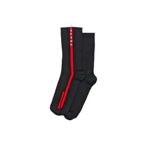 PRADA Черные Женские Носки MID до икры