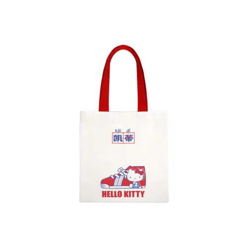 Sanrio Hello Kitty Холст Тот Сумка через плечо Женская Белая Красная