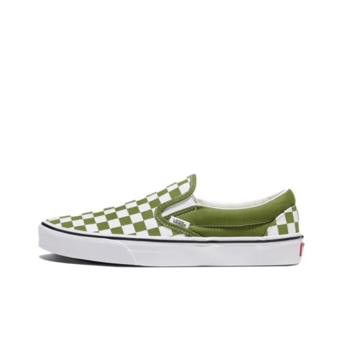 Vans Slip On Series Low Топ Скейтборд Кроссовки Унисекс Зеленый