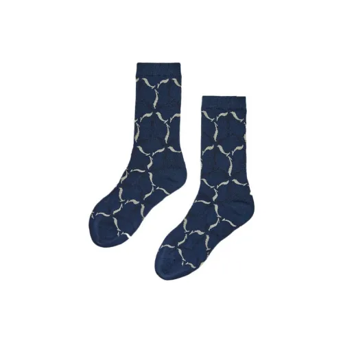 LI NING 1990 1 шт. Темно-морской синий Унисекс Колено высокие носки