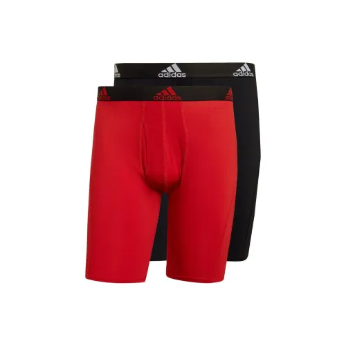 Adidas 2 упаковки черные + красные мужские боксер-шорты