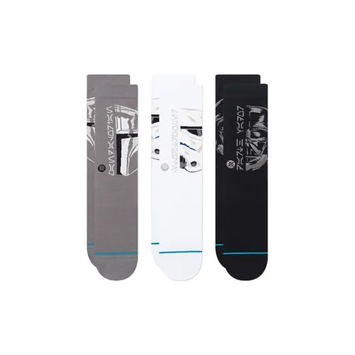 Stance 3 шт Белый+Серый+Черный Унисекс MID Носки до икры