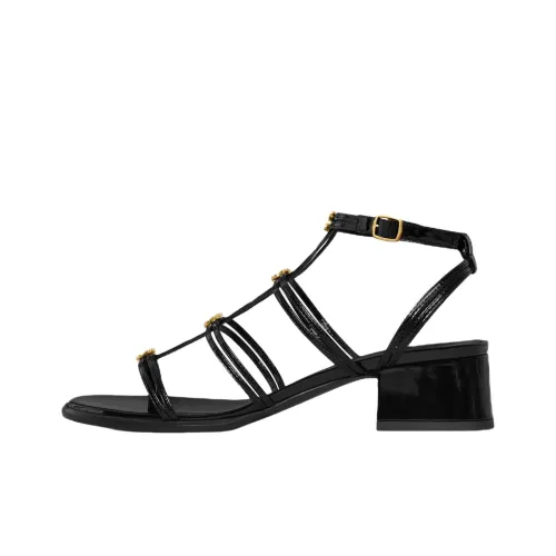 CELINE One Sandals 4CM Women's Black CELINE One Сандалии 4CM Женские Черные