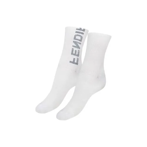 FENDI Носки Crew Мужские 1 упаковка Белый