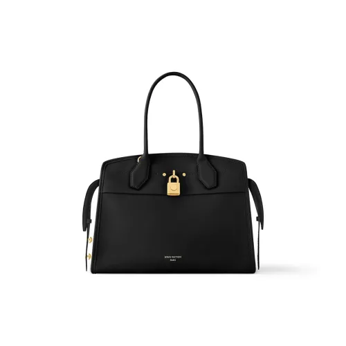 LOUIS VUITTON Cuir DE Veau Телячья кожа Сумка Средний Женские Черный