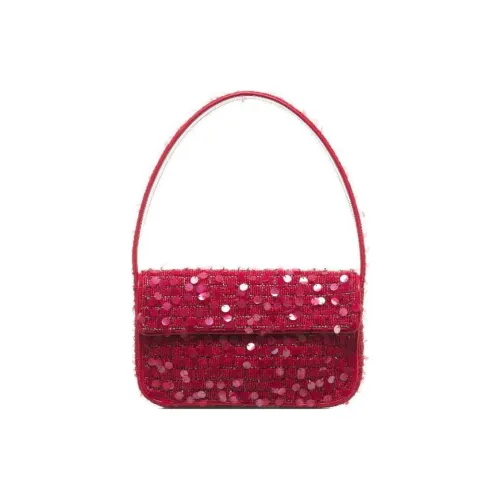 Staud Веганская кожа Сумка через плечо Женская Красная