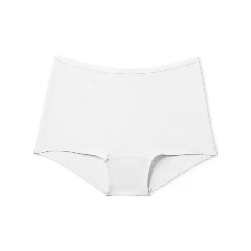 Victoria's Secret Розовый Хлопок BOYSHORT PANTY Optic Белый Pointelle Нижнее белье Женские 1 Пачка Bright White