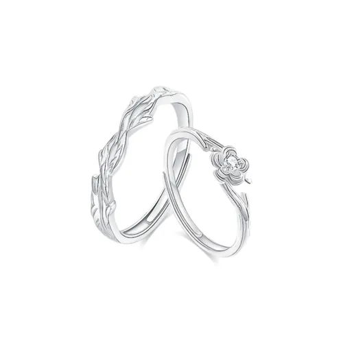 DVNRR Медный Кубический цирконий Кольца Унисекс Набор в подарочной коробке