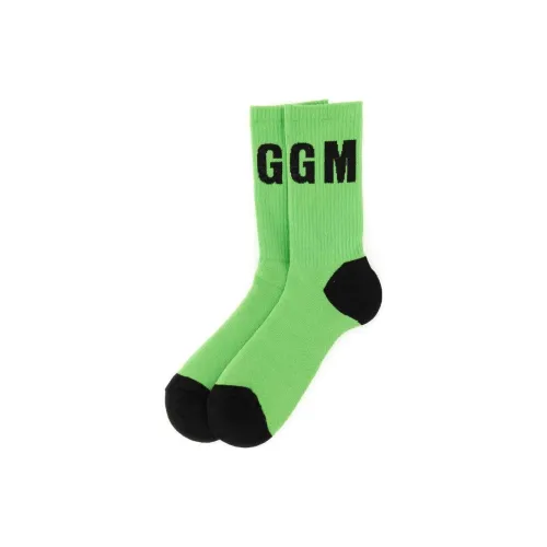 MSGM Зеленый Мужской MID Носки до икры