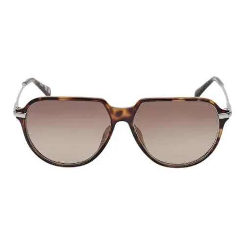 GUESS Вакуумно-Литые Овалные Солнцезащитные Очки Унисекс Коричневый