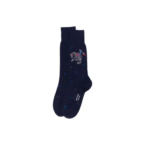 Paul Smith 1 Pack Blue Men's Knee-High Socks Пол Смит 1 Пачка Синие Мужские Носки до Колена