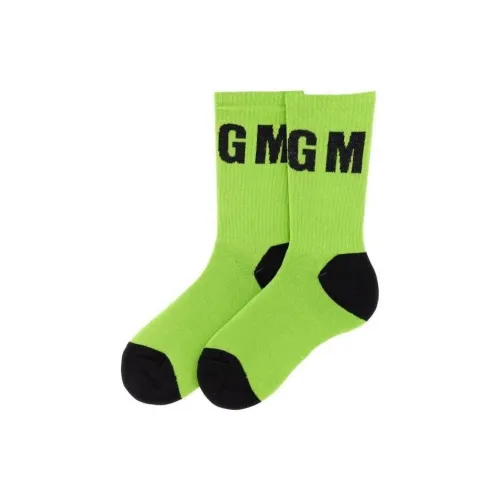 MSGM 1 комплект 1 упаковка зеленые мужские носки MID до икры