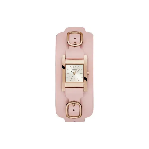 GUESS Наручные часы Кварцевый механизм Кожаный ремешок 24 мм Белый циферблат Женские часы