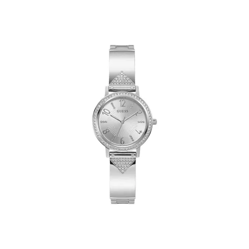 GUESS Women's Watch Кварцевый механизм Стальной ремешок 32 мм Серебристый циферблат