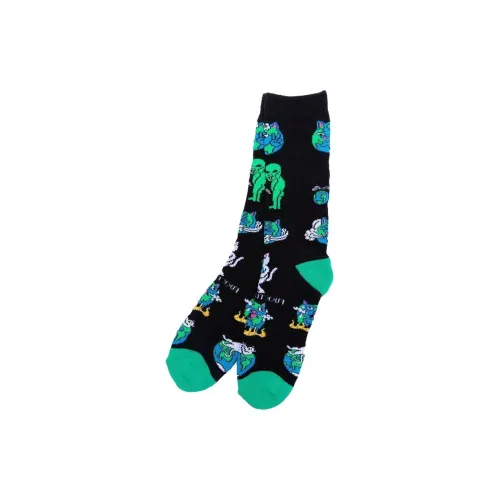 RIPNDIP совместные 1 упаковка черные мужские носки до колена