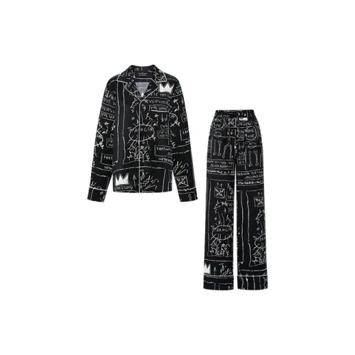SILKY MIRACLE Черно-белая панда Одежда Комплекты Унисекс Пижамные комплекты