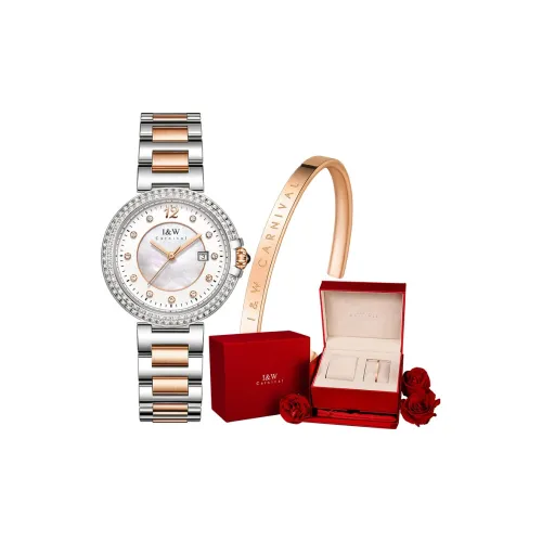 I W CARNIVAL HWGUOJI Sweetheart Baby Кварцевый механизм Нержавеющая сталь Ремешок Часы Женские часы Белый циферблат