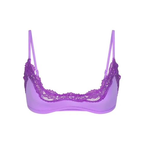SKIMS FITS EVERYBODY Кружево Scoop Бюстгальтер Женский Фиолетовый Tonal Ультрафиолет Тон