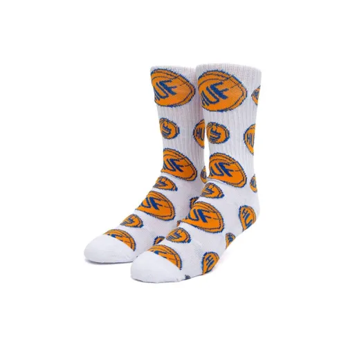 HUF 1 шт Белый Унисекс Колено высокие Носки