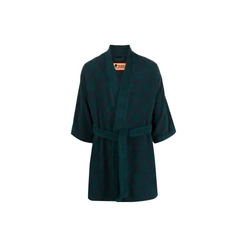 Off Белый Хлопальные халаты Мужской Лесной зеленый