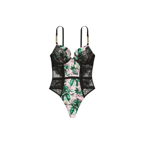 Victoria's Secret Комбинезон Женский Зеленый Цветочный С принтом