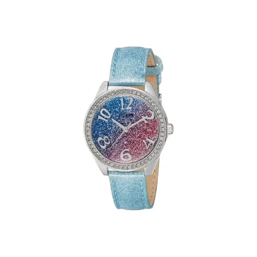 GUESS Наручные часы Кварцевый механизм Кожаный ремешок 37 мм Синий циферблат Женские часы