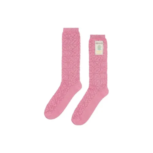 GUCCI 1 шт Розовые Женские Колено Высокие Носки
