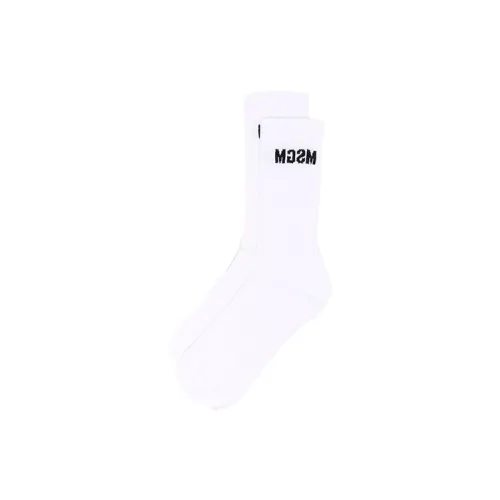 MSGM 1 шт Белый Женские Носки до икры MID