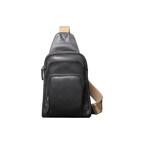 DOSRFINI Сумка через плечо из коровьей кожи стандартная мужская черная