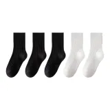 5 пар (Черный + Черный + Черный + Белый + Белый)