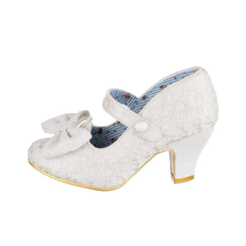IRREGULAR CHOICE Грубый каблук Туфли Мэри Джейн Женские Белые