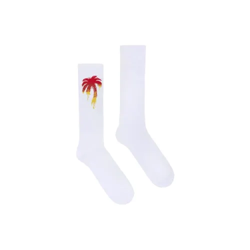 PALM ANGELS Белые Мужские Носки до икры MID