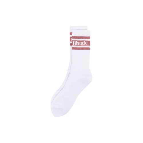 Rhude Белые Женские Носки MID до икры