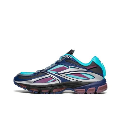 NGG x Reebok совместная серия Premier Road Low Топ Беговые кроссовки Унисекс Серебристо-синий Фиолетовый